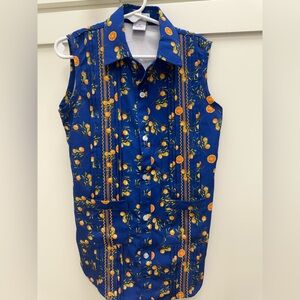 Blue and Orange Kids Sleeveless Shirt